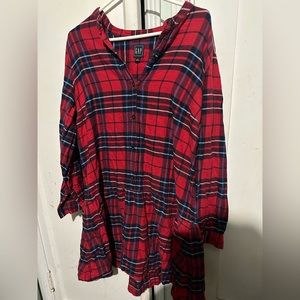 Gap Red Plaid Dress size Large